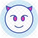 Evil Smiling Face With Horns Emoji Evil Smiling Smiling Face With Horns Icône