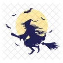 Witch Broom Flying Icon