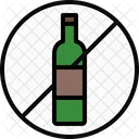 Evitar Prohibir Alcohol Icono