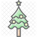 Festive Tree Christmas Cheer Holiday Elegance Icon