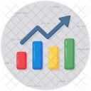 Grafico Di Crescita Grafico A Barre Analisi Dei Dati Icon