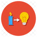 Evoluzione Avanzamento Lampadina Icon