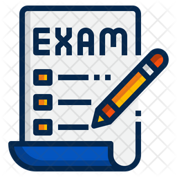 Exam Icon - Download in Colored Outline Style
