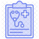 Exame Medico Duotone Line Icon Icon