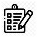 Examen Cuestionario Lista De Verificacion Icono