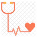 Controle Cardiaque Stethoscope Verifier Le Rythme Cardiaque Icône