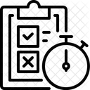 Hora Examen Casilla De Verificacion Icono