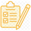 Icone De Linha Duotonica De Exames Icon
