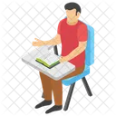 Examination Hall Reading Student Learning Student Icon