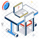 Desk Exam Test Icon