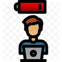 Exausto Trabalho Preguicoso Ícone