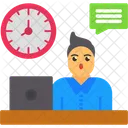 Exausto Exausto Com Excesso De Trabalho Ícone