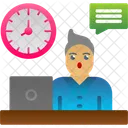 Exausto Exausto Com Excesso De Trabalho Ícone