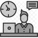 Exausto Exausto Com Excesso De Trabalho Ícone
