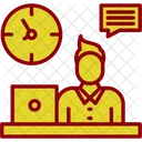 Exausto Exausto Com Excesso De Trabalho Ícone