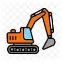 Exavator Digging Machinery Icon