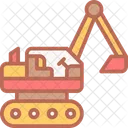 Excavadora Maquina Vehiculo Icono