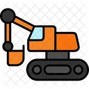 Excavator Machinery Industry Icon