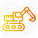 Excavator Vehicle Construction Icon