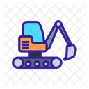 Excavator Construction Engineering Icon