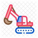 Excavator Machine Demolition Icon