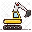 Excavator Heavy Machinery Crawler Icon