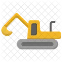 Excavator Vehicle Construction Icon