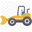 Excavator Crane Bulldozer Icon