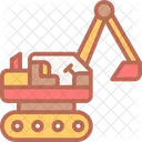 Excavator Machine Vehicle Icon