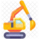Excavator Digger Bulldozer Icon