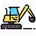 Excavator Digger Backhoe Icon