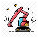 Excavator Machine Industrial Icon
