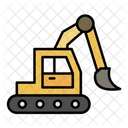 Construction Crane Bulldozer Icon