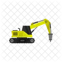 Excavator Hammer Hammer Excavator Icon