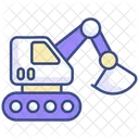 Excavator Construction Crane Icon