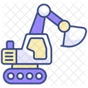 Excavator Crane Bulldozer Icon