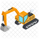 Isometric Excavator Icon Icon