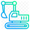 Excavator Heavy Equipment Digging Icon