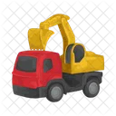 Excavator Truck Construction Vehicle Crane Icon