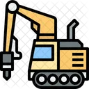 Forage Pelle De Forage Construction Icône
