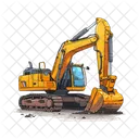 Construction Grue Bulldozer Icône