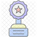 Excellence Award Lineal Color Icon Icon