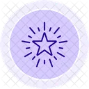 Excellence Star Line Icon Icon