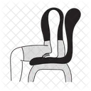 Half Tone Chair Excercise Illustration Excersise Healthy Icon