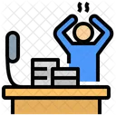 Excesso De Trabalho Estresse Problema Icon