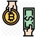 Exchange Bitcoin Cryptocurrency Icon