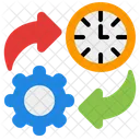 Exchange Time Management Clock Icon
