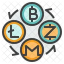 Cryptocurrency Exchange Transfer Icon