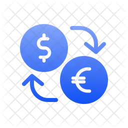 Exchange Dollar And Euro  Icon