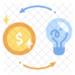 Exchange Idea With Money  Icon